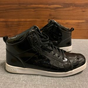 Clae Russell Sneaker black patent leather sz13